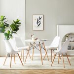 H. j wedoo lot de 4 chaises de salle � manger scandinaves - blanc