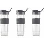 Kit bouteilles pour mini blender - h. koenig - smoo9 - 3 bouteilles portables - fonction smoothie - couleur ...