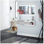 Meuble dentr�e - habitdesign - 0l6743a - blanc artik - gris ciment - 1 tiroir