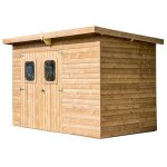 Habrita abri panneaux - 19 mm - toit mono pente en bac acier galvanis� - 645 m�