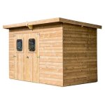 Habrita abri panneaux - 19 mm - toit mono pente en bac acier galvanis� - 733 m�