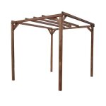 Habrita pergola en sapin trait� tr�s haute temp�rature � 215�c - 300 x 296 cm