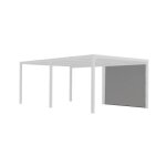 Habrita - rideau pour pergola bioclimatique per 3660 bi - gris