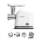 Hachoir �lectrique - kitchencook - mg1000 - 1000 w - lames acier inox - kit saucisses + 3 disques