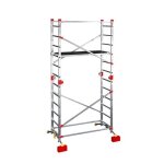 Echafaudage roulant pliable 4 en 1 multifonction 24m / 44m en aluminium hailo combilot 5