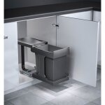 Poubelle de cuisine coulissante encastrable sous �vier 20l hailo solo automatique