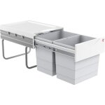 Hailo poubelle de cuisine tri s�lectif 2 bacs encastrable 40l (18 + 18) raumspar tandem