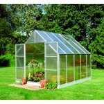 Halls serre de jardin 8. 3m� en aluminium et polycarbonate 6mm + embase - 70917 + so1651