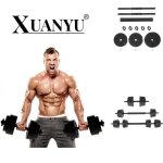 Halt�re - xuanyu - lot dhalt�res - 20 kg - ajustable - 12 disques - noir