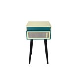 Platine vinyle - halterrego - cottage - bleu canard - blanc - syst�me audio