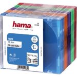 Hama 00051166 bo�tier cd slim - lot de 25 - assortiment de couleurs