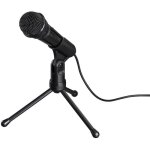 Hama - microphone streaming + mini - tr�pied - mic - p35 allround - pc et pc portable - jack 35 mm (00139905) ...
