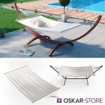 Hamac en coton pur oskar - store blanc 120x190 cm - meuble de jardin - naturel - facile  dmonter et ...