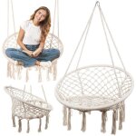 Hamac fauteuil suspendu balan�oire 80x60x40 cm beige