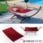 Hamac - oskar - store - oskar 190x120 cm - rouge - 1 personne - extérieur - coton Hamac - oskar - store - oskar 190x120 cm - rouge - 1 personne - extérieur - coton