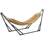 Outsunny - support avec hamac - m�tal - 263x89x100cm - kaki