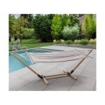 Hamac sur pied - ozalide - kigali xl - beige - 1 place - bois massif
