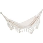 Hamac de voyage outsunny coton 288x150cm cr�me