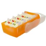 Bo�te de rangement - han - 998613 - a8 - orange translucide - plastique