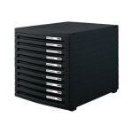 Bloc de classement � tiroirs - han contur - 10 tiroirs - a4 b4 c4 - noir - rangement efficace