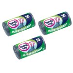 Handy bag 30 sacs poubelle 50l (3 rouleaux de 10 sacs) ultra r�sistant poign�es coulissantes anti - fuites ...
