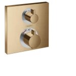 Fa�ade encastr�e - hansgrohe - ecostat - mitigeur thermostatique - 2 sorties - robinet darr�t et inverseur ...