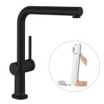 Hansgrohe - talis m54 mitigeur de cuisine 270 avec douchette extractible 1 jet sbox noir mat (72809670) ...