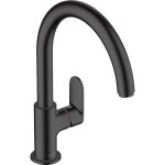 Robinet de cuisine - hansgrohe - vernis blend m35 - noir mat - monotrou - pivotant