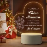 Cadeau maman - haopyou - veilleuse en acrylique - coffret bien - �tre - personnalis� - anniversaire