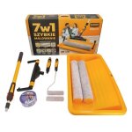 Kit de peinture xxl 40 cm speedy40 - rouleaux manche t�lescopique bac � peinture et ruban de masquage ...