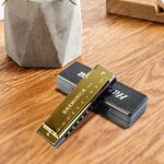 Harmonica - omabeta - mod�le 10 trous - coque en titane - pour enfants - son clair