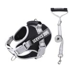 Harnais chien taille sr�fl�chissant harnais anti traction avec laisse pour chien et poign�e rembourr�e ...