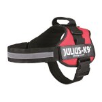 Harnais - julius - k9 - power - l - xl 71 - 96 cm - rouge - nylon robuste et respirant