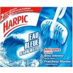 Harpic 2 blocs cuvette wc colorant eau bleue anti - tartre fra�cheur marine