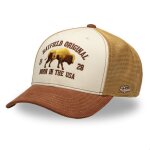 Hatfield casquette trucker bison homme - trucker - filet souple - orange beige jaune - visire arrondie ...