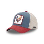 Hatfield casquette trucker coq homme - trucker - filet souple - rouge bleu blanc - visi�re arrondie