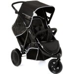 Hauck poussette double 3 roues freerider - noir