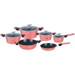 Haussmann h�ritage� 10 pi�ces batterie de cuisine avec poign�e amovible rev�tement pierre - haute qualit�sans ...