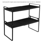 Haute qualit�!!! etag�re � �pices double r�tractable de la cuisine noir 36 - 60 x 21 x 365 cm - dingxiang ...