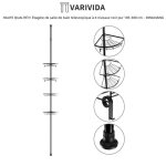 Haute qualit!!! tagre de salle de bain tlescopique  4 niveaux en acier inoxydable noir pur 105 - ...