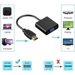 Adaptateur hdmi vers vga - haute qualit� - 1080p - support audio - hdmi male - vga femelle