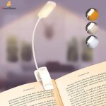 Hautstore 9 led lampe de lecture rechargeable liseuse lampe en 3 mode luminosit�pince lampe livre blanc ...