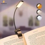 Hautstore 9 led lampe de lecture rechargeable liseuse lampe en 3 mode luminosit�pince lampe livre nior ...