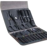 Coupe ongle professionnel - hautstore - acier inoxydable - trousse manucure p�dicure 16pcs - portable ...