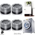 Patins anti vibration - hautstore - 4 pi�ces - caoutchouc - pour machine � laver et s�che - linge - gris ...