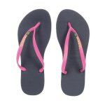 Havaianas sandales slim brasil logo - femme - marine et rose