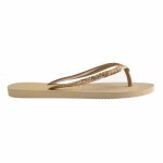 Tongs - havaianas - slim glitter ii - marron - femme - taille 39 / 40