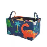 Hb. ye 25l panier � linge pliable imperm�able pour b�b� rangement corbeille rectangle canvas dinosaure ...