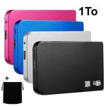 Hdd 2. 5 usb 3. 0 disque dur externe mobile portable stockage 1to 1tb rouge 12 * 7 * 1cm avec pochette ...