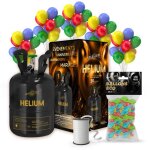 Hlium grande bouteille gaz dhlium pour 30 ballons + lot 50 ballons biodgradables multicolore + ruban ...